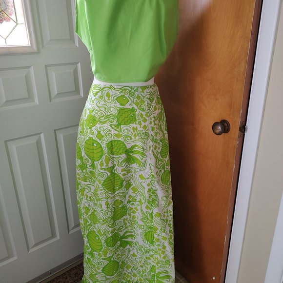 Vintage wrap skirt with two tie tops - Picture 6 of 8